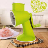 Multi-Function Hand Crank Vegetable Cutter Chopper Slicer for Vegetable Salad Meat Garlic Fruit-Green Color