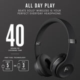 Beats by Dr. Dre Solo3 Wireless Matte Black Beats Icon Collection On Ear Headphones (MX432LL/A)