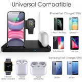 Four-in-One Wireless Charging Station for Phone, Apple Watch (Series 1 - 5), Apple Pencil and AirPods Pro