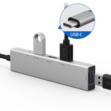 USB-C Type C to USB 3.0 4 Port Hub Adapter USB-C Aluminum Slim Thunderbolt USB