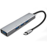 USB-C Type C to USB 3.0 4 Port Hub Adapter USB-C Aluminum Slim Thunderbolt USB