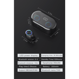 TW80 Air True-Wireless Earphones, Bluetooth, Stereo HiFi Sound, Touch Control, and Secure Fit - Black