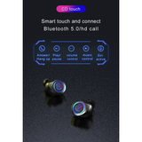 TW80 Air True-Wireless Earphones, Bluetooth, Stereo HiFi Sound, Touch Control, and Secure Fit - Black