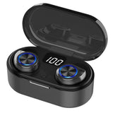 TW80 Air True-Wireless Earphones, Bluetooth, Stereo HiFi Sound, Touch Control, and Secure Fit - Black