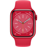 Apple Watch Series 8 (GPS+CELLULAR) 45mm Red Aluminum Case with Red Sport Band Size:M/S (MNVR3LL/A)