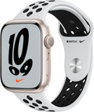 Apple Watch Series 7 Nike 45mm (GPS)  Starlight Aluminum - Pure Platinum Sport Band (MKNA3LL/A)