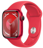 Apple Watch Series 9 (GPS) 41mm  (PRODUCT) RED Aluminum Case with Red Sport Band - S/M (MRXG3LL/A)