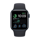 Apple Watch SE 2 (2022) 40mm (GPS+CELLULAR) - Midnight Aluminum Case With Midnight Sport Band- Size:S/M - (MNTD3LL/A)