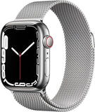Apple Watch Series 7 (GPS + CELLULAR) 41mm Silver Stainless Steel - Silver Milanese Loop (MKHF3LL/A)