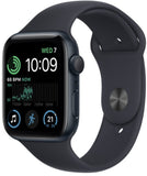 Apple Watch SE 2 (2022) 44mm (GPS) - Midnight Aluminum Case with Midnight Sport Band - Size: M/L - (3K600LL/A)