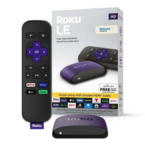 Roku LE HD Streaming Media Player with High Speed HDMI Cable and Simple Remote