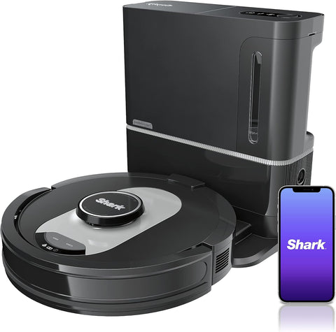 Shark RV2502AE AI Ultra Robot Vacuum with XL HEPA Self-Empty Base, Bagless, 60-Day Capacity, LIDAR Navigation, Smart Home Mapping, UltraClean, Perfect for Pet Hair, Compatible with Alexa, Black