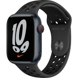 Apple Watch Nike Series 7 45mm (GPS+CELLULAR) Midnight Aluminum - Anthracite Sport Band (MKJL3LL/A)