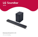 LG SC9S 3.1.3-Channel Perfect Matching Soundbar to the OLED evo C Series TV, Dolby Atmos, WOW Orchestra, WOWCAST Built-in with Wireless Dolby Atmos, Wireless Subwoofer