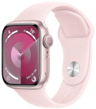Apple Watch Series 9 (GPS) 41mm Pink Aluminum Case with Light Pink Sport Band - S/M (MR933LL/A)
