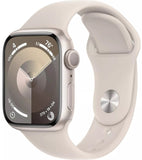 Apple Watch Series 9 (GPS) 41mm Starlight Aluminum - Starlight Sport Band S/M (MR8T3LL/A)
