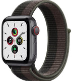 Apple Watch SE 40 mm (GPS+CELLULAR) Space Grey Aluminium  Case With Tornado Sport Loop Band (MKQR3LL/A )