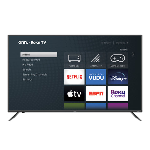 Onn. 55" Class 4K UHD HDR Roku Smart LED TV (100012586)