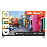 onn. 55" QLED 4K UHD (2160p) Roku Smart TV with Dolby Atmos, Dolby Vision, Local Dimming, 120hz Effective Refresh Rate, and HDR (100071701)