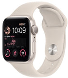 Apple Watch SE 2 (2022) 44mm (GPS) - Starlight Aluminum Case with Starlight Sport Band - Size:M/L - (MNT33LL/A)