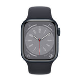 Apple Watch Series 8  (GPS) 41mm Midnight Aluminum Case with Midnight Sport Band - Size:M/L -  (MNU83LL/A)