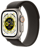 Apple Watch Ultra 49mm (GPS+CELLULAR) Titanium Case with Black/Gray Trail Loop (MQF53LL/A)