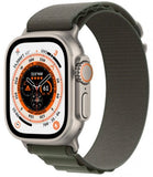 Apple Watch Ultra 49mm (GPS+CELLULAR) Titanium Case with Green Alpine Loop (MQEX3LL/A)