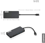 Lenovo USB-C 7-in-1 Hub, with USB-C Laptop Charging Port, USB 3.1, USB 2.0, HDMI, TF Card Reader, SD Card Reader, GX90T77924, Iron Grey