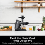 Ninja Cold Press Pro Compact Powerful Slow Juicer with Total Pulp Control and Easy Clean, Graphite (JC101)