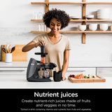 Ninja Cold Press Pro Compact Powerful Slow Juicer with Total Pulp Control and Easy Clean, Graphite (JC101)