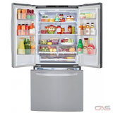 LG 33 in. W 25 cu. ft. French Door Refrigerator with Filtered Ice Maker in PrintProof Stainless Steel (LRFCS2503S)