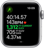 Apple Watch Series 5 (GPS) 40mm Silver Aluminum Case with White Sport Band - Silver Aluminum