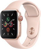 Apple Watch Series 5 (GPS + Cellular) 40mm Gold Aluminum Case with Pink Sand Sport Band - Gold Aluminum