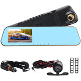 Full HD 1080p Dashcam with 4.3" TFT Screen, Rear Camera, & 120 Degrees Wide Angle View