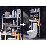 Three Shelf Over Toilet Bathroom Rack Holder for Bath Essentials, Plants