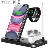 Four-in-One Wireless Charging Station for Phone, Apple Watch (Series 1 - 5), Apple Pencil and AirPods Pro