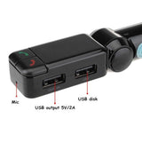 FM Transmitter Modulator Bluetooth Handsfree Adapter USB Charger AUX MP3 Player