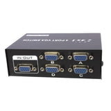 VGA Switch 4 Port SVGA Monitor Sharing Box 4 In 1 Out LCD Selector