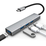 USB-C Type C to USB 3.0 4 Port Hub Adapter USB-C Aluminum Slim Thunderbolt USB