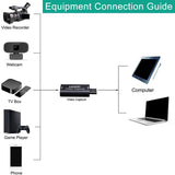 HDMI to USB 2.0 Video Capture Device Card Adapter Switch Live Streaming Recorder