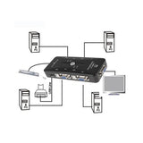 4 Port USB KVM Switch Share Monitor Keyboard Mouse