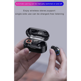 TW80 Air True-Wireless Earphones, Bluetooth, Stereo HiFi Sound, Touch Control, and Secure Fit - Black