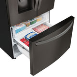 LG 36" 27.7 Cu. Ft. French Door Refrigerator w/ Water & Ice Dispenser (LRFS28XBD) - Black Stainless Steel