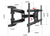 40-75 inch Full Motion TV Wall Mount Dual Articulating Arms up to 100 lbs and Max VESA 600 x 400mm, Wall Mount TV Bracket Swivel and Tilt Black (Model-767-L600)