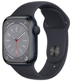 Apple Watch Series 8 (GPS+CELLULAR) 45mm Graphite Aluminum Case with Midnight Sport Band - Size:M/L -  (MNW23LL/A)