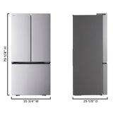 LG - Counter-Depth MAX 26.5 Cu. Ft. French Door Smart Refrigerator with Internal Water Dispenser (LRFLC2716S) - Stainless Steel