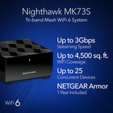 NETGEAR - Nighthawk AX3000 Dual-Band Mesh Wi-Fi System (3-pack) - Black