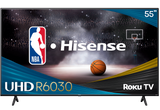Hisense 50" Class R6 Series 4K UHD Roku Smart TV (50R6030N)