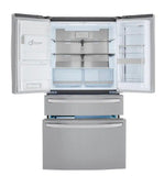 LG - 29.5 Cu. Ft. 4-Door French Door-in-Door Smart Refrigerator with Craft Ice (LRMVS3006S) - Stainless Steel