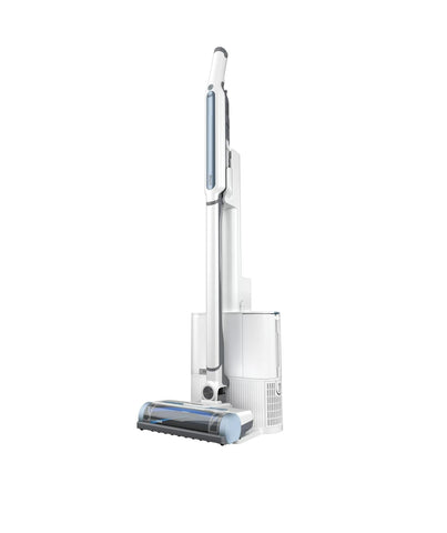 Shark WS640AE WANDVAC System, Ultra-Light Powerful Cordless Stick Vacuum with HEPA Self-Empty Base, Anti-Allergen Complete Seal, Self-Cleaning Brushroll & Duster Crevice Tool, White/Blue